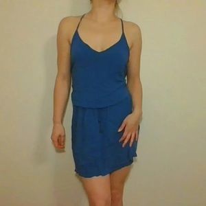 Royal Blue Front Tie Dress